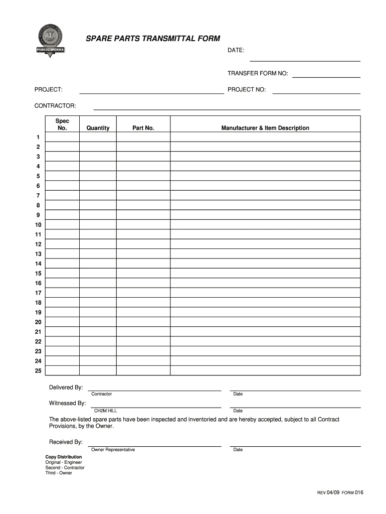 Transmittal Form: Fill Out &amp;amp; Sign Online | Dochub inside Transmittal Form Sample Template