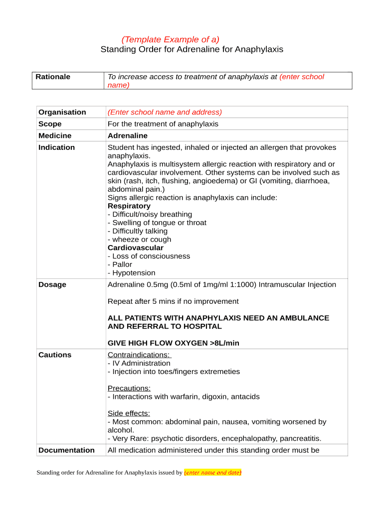 Treatment Protocol Sample Doc Template | Pdffiller for Protocol Sample Template