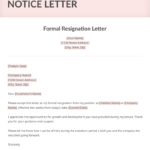 Two Weeks' Notice Letter: 4+ Examples & Template With Regard To Resignation Letter With 2 Weeks Notice Sample Template