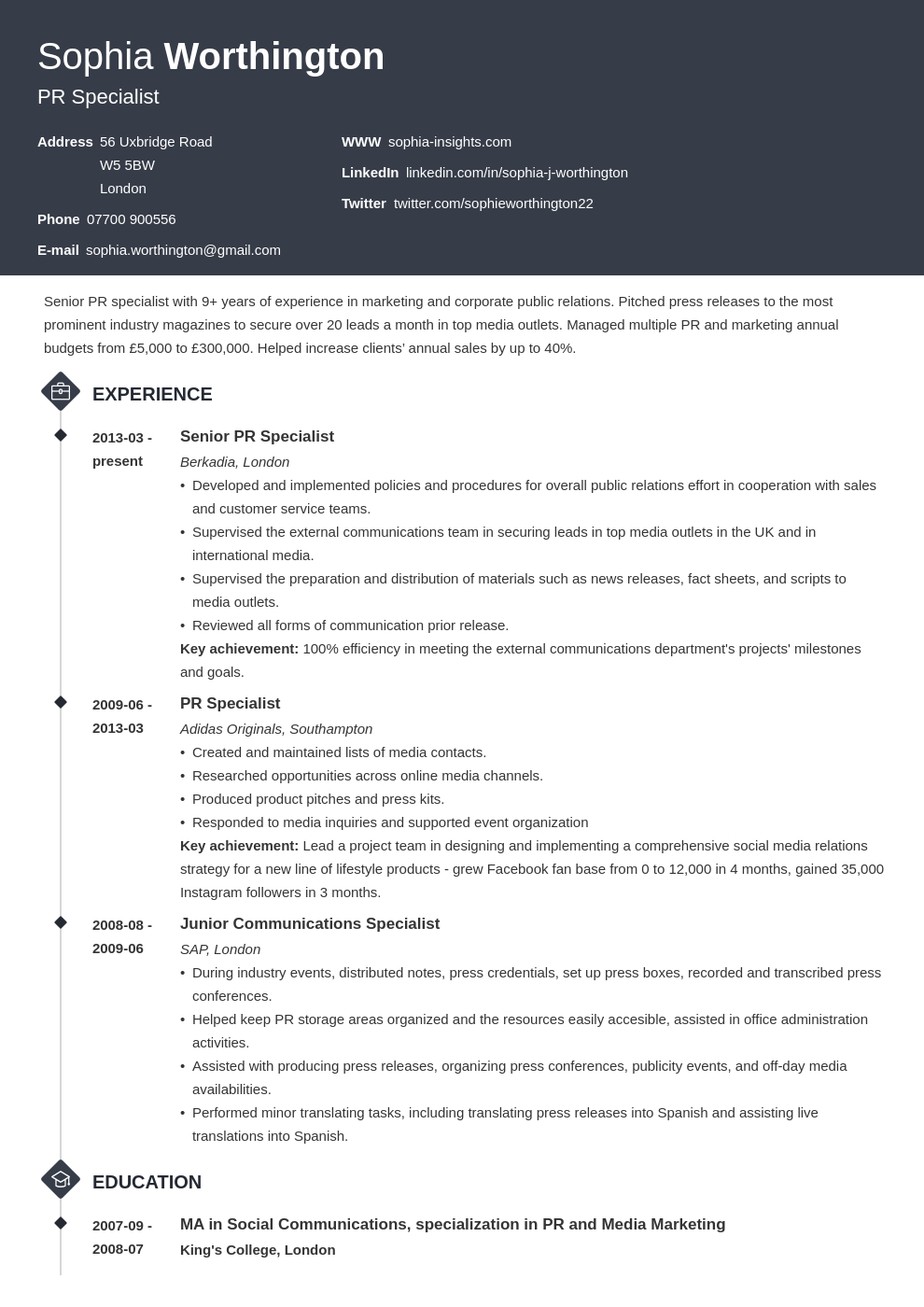 Uk Cv Personal Profile Template Diamond pertaining to Personal Profile Template Sample