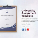 University Assignment Template In Word, Pdf, Google Docs For Assignment Sample Template