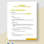 University Declaration Form Template In Word, Google Docs Throughout Declaration Sample Template