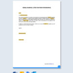 Verbal Warning Letter For Poor Performance In Google Docs, Word Intended For Verbal Warning Template Sample