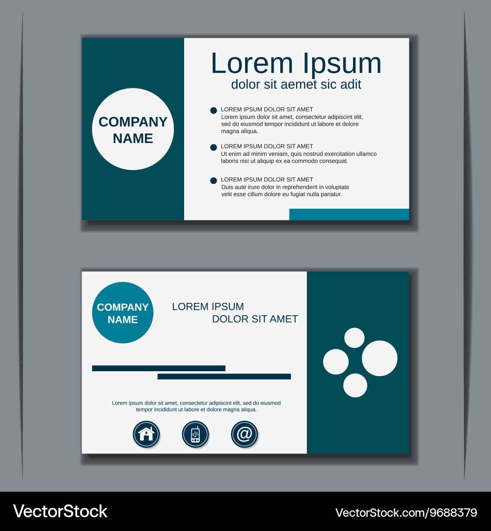 Visiting Card Design Template Royalty Free Vector Image inside Visiting Card Sample Templates