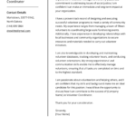 Volunteer Coordinator Cover Letter Examples & Guide Within Volunteer Letter Sample Template