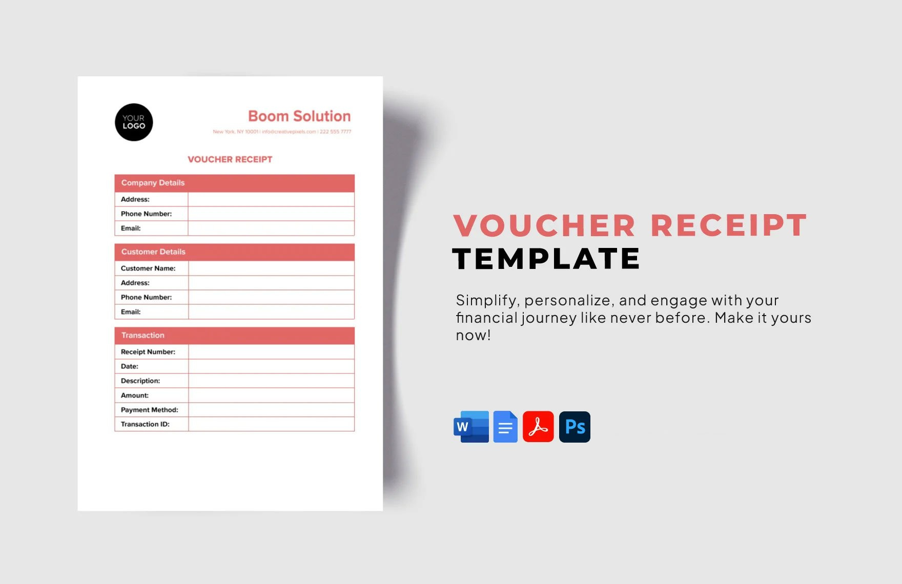 Voucher Receipt Template In Google Docs, Word, Pdf, Pages, Psd with Provisional Receipt Sample Template