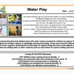 Water Play Observation   Aussie Childcare Network With Early Childhood Time Sample Observation Template