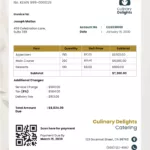 Wedding Catering Invoice Template   Venngage For Catering Invoice Sample Template