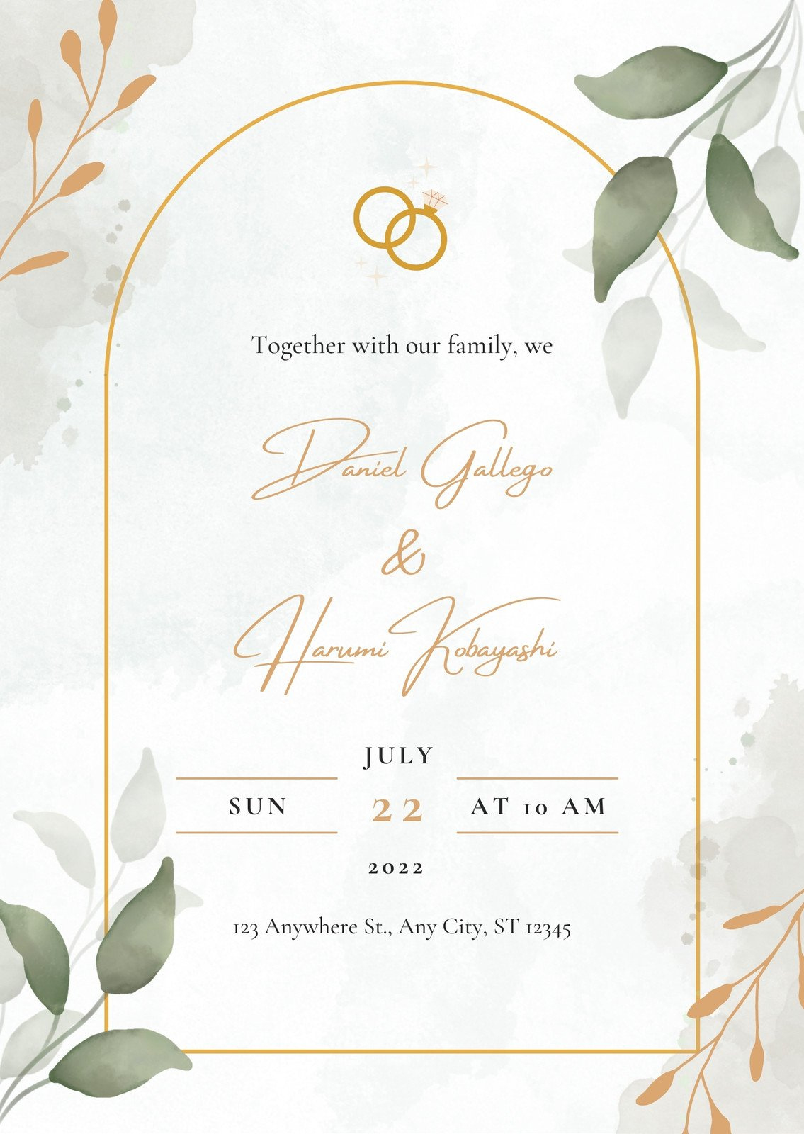 Wedding Invitation Templates To Customize For Free | Canva for Free Invitations Sample Templates