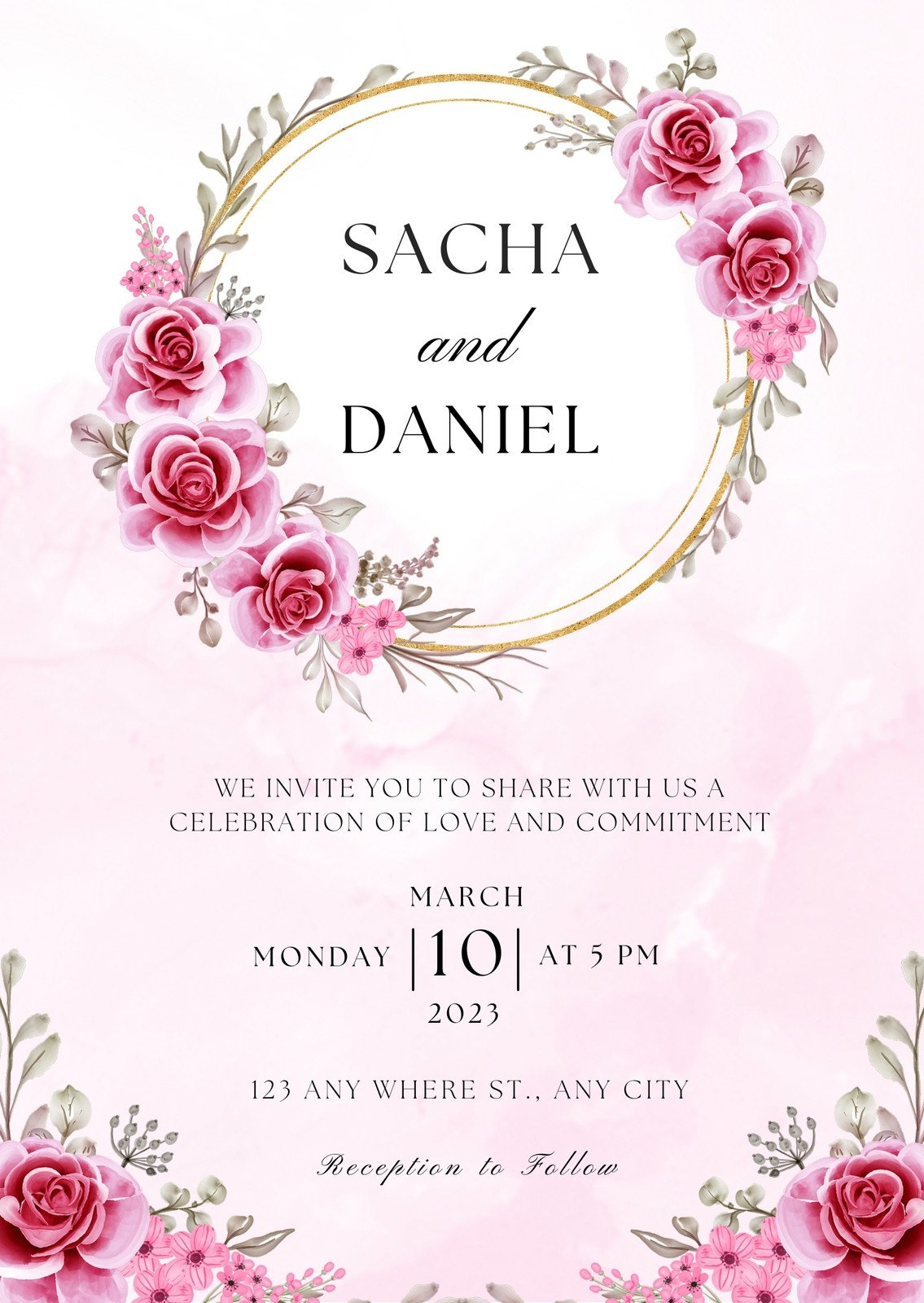 Wedding Invitation Templates To Customize For Free | Canva with regard to Free Invitations Sample Templates