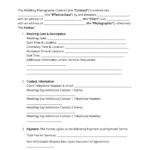 Wedding Photographer Contract Template Free Inside Wedding Photography Contract Template Sample