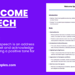 Welcome Speech   17+ Examples, Format, How To Write, Pdf Throughout Welcome Speech Template Sample