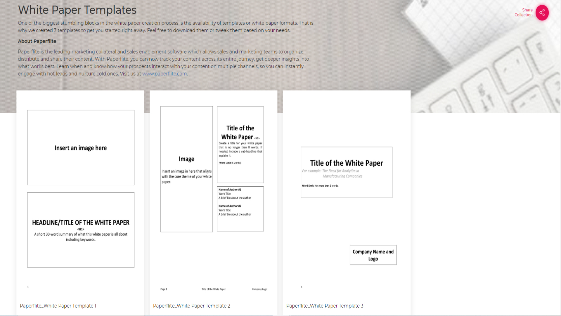 White Paper Template | Paperflite in White Paper Sample Template