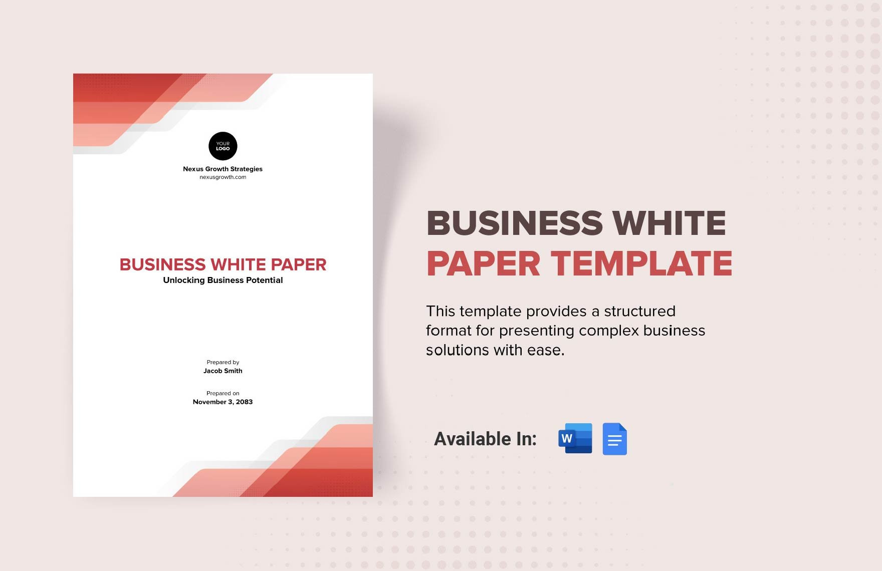 White Paper Templates In Word - Free Download | Template throughout White Paper Template Sample Free