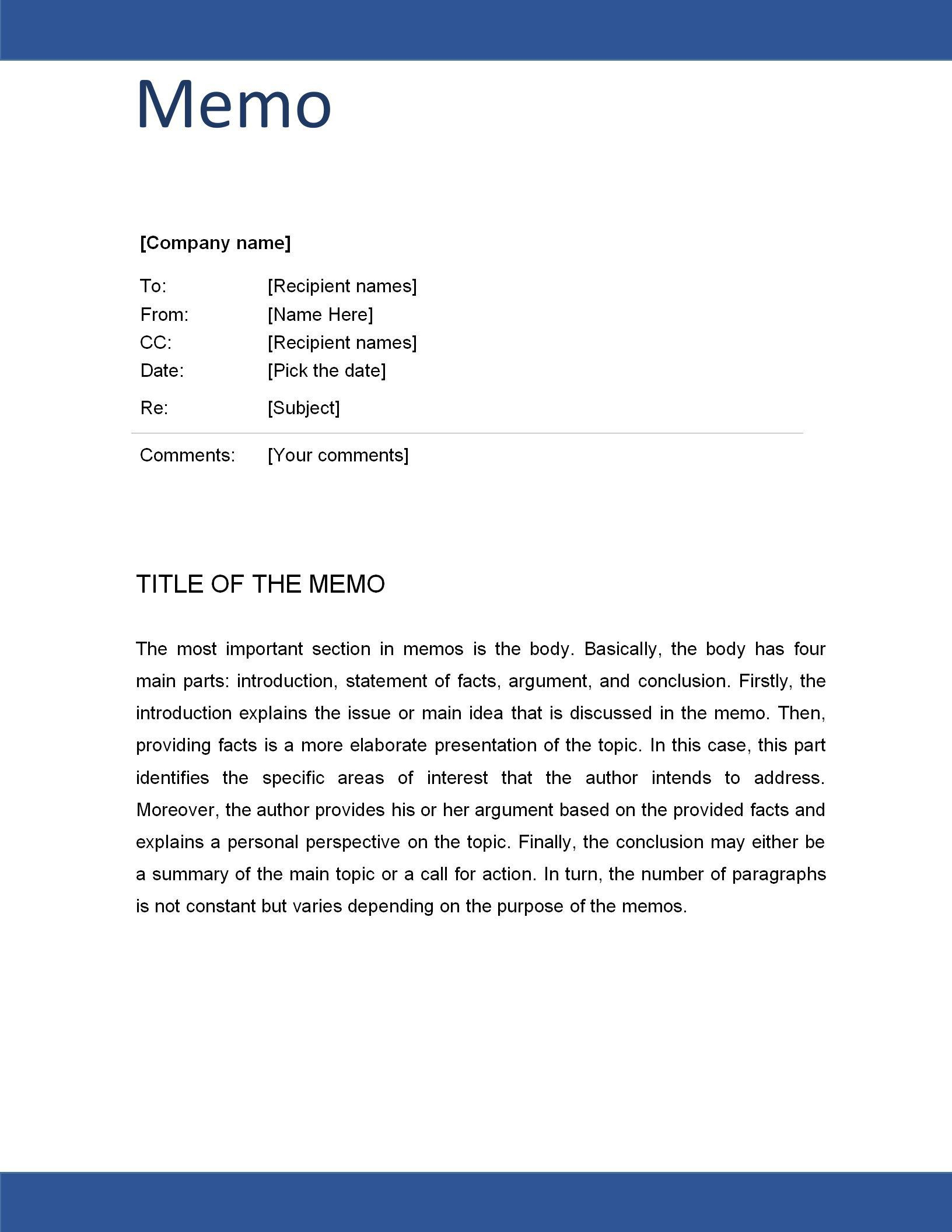 Word Of Simple Company Memo.docx | Wps Free Templates regarding Sample Business Memo Template