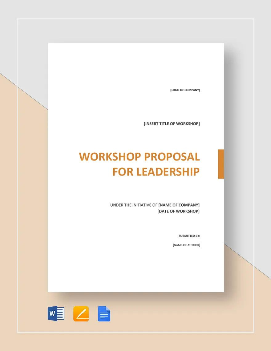 Workshop Proposal Template In Ms Word, Pages, Gdocslink - Download with regard to Workshop Proposal Sample Template