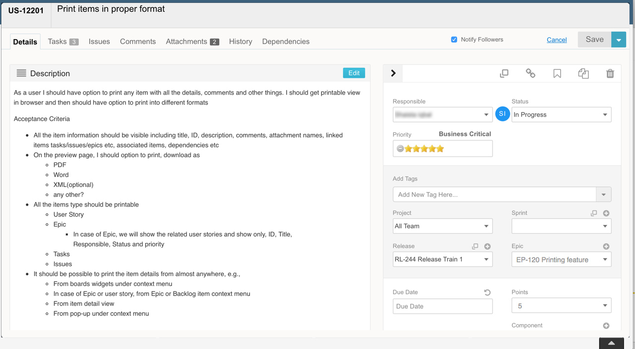 Writing User Stories, Examples And Templates In Agile for User Story Template Sample