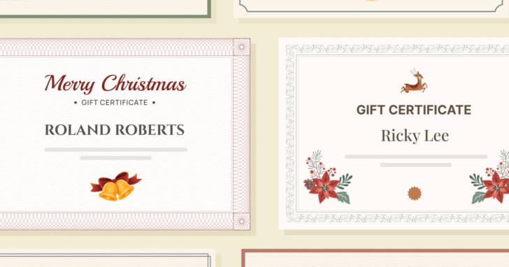 Christmas Gift Card Free Templates