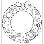 16 Christmas Wreath Coloring Pages (Free Pdf Printables) Intended For Christmas Wreath Templates To Color