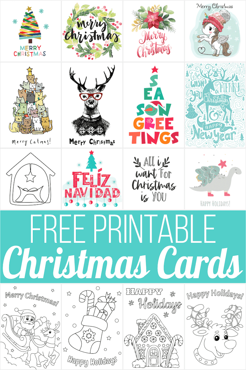 160 Free Printable Christmas Cards For 2024 inside Free Christmas Card Templates