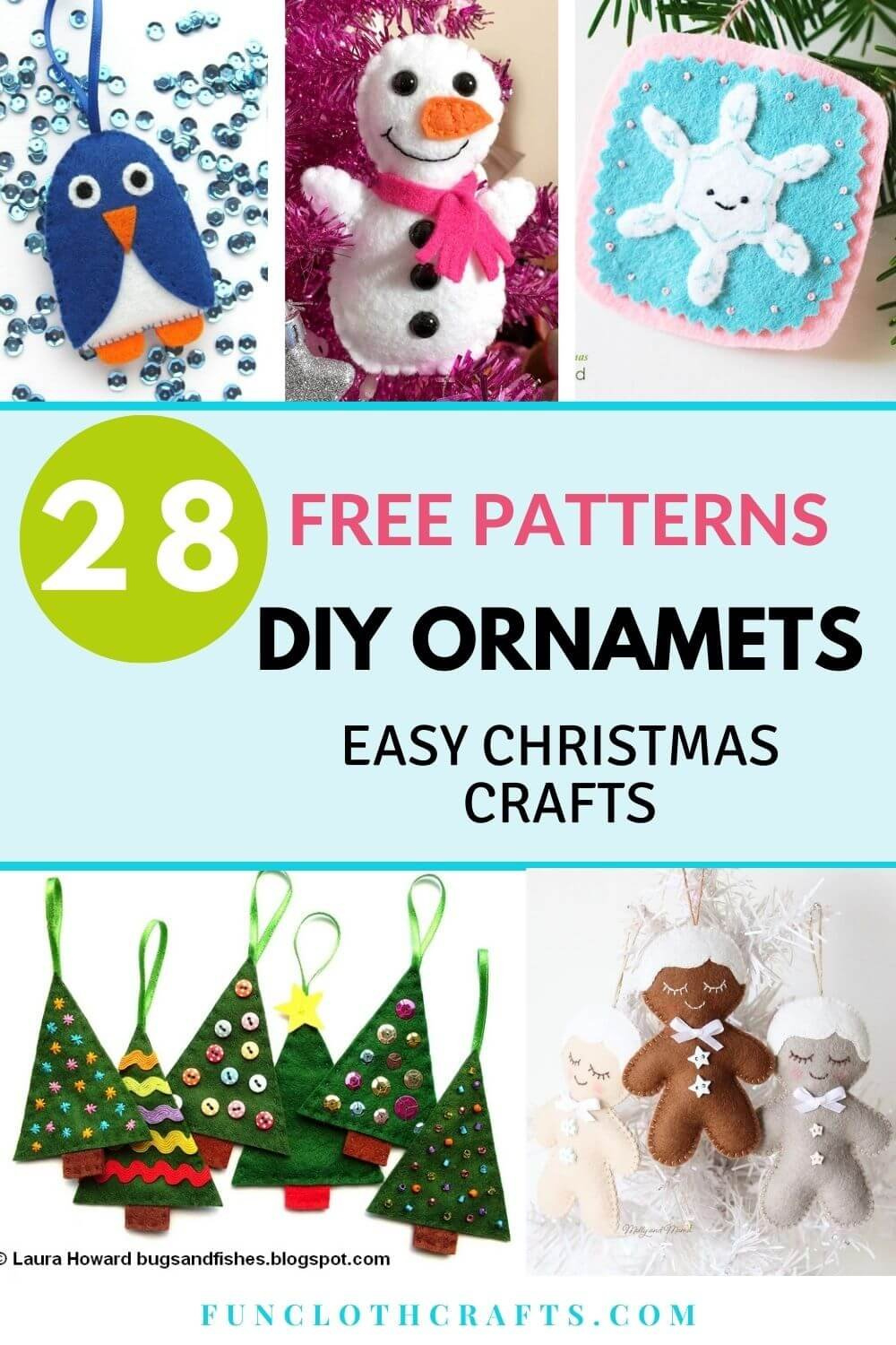 37 Diy Felt Ornament Patterns (Free And Paid) | Fun Cloth Crafts within Free Felt Christmas Ornament Templates