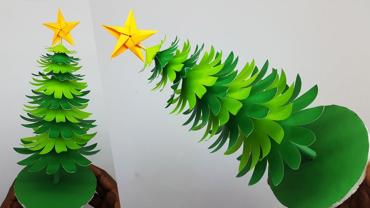 3D Paper Christmas Tree Diy Tutorial | How To Make A Paper Xmas Tree for 3D Christmas Tree Templates