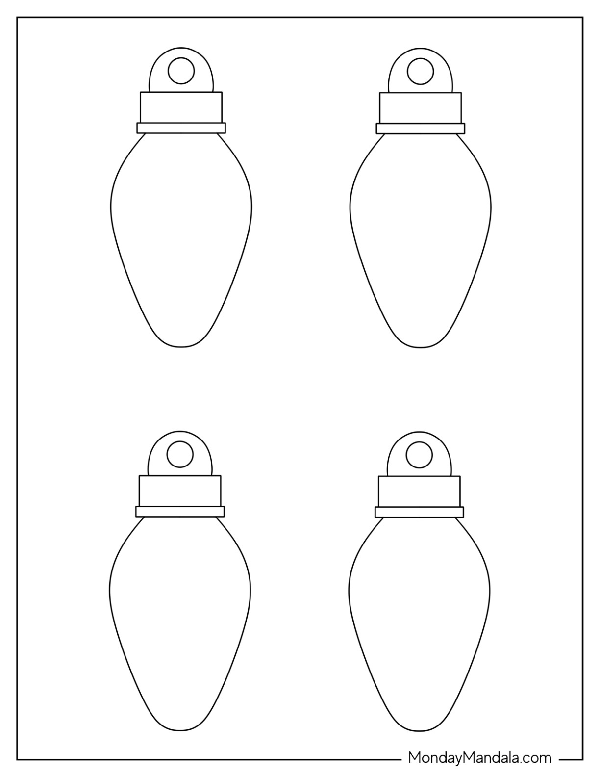 48 Christmas Lights Templates (Free Pdf Printables) with regard to Christmas Light Templates Printable