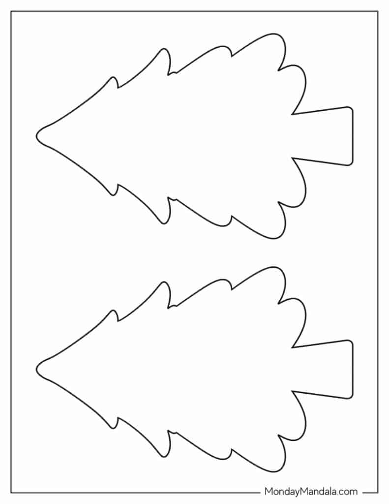 60 Christmas Tree Templates (Free Pdf Printables) for Templates Christmas Tree Cut Out