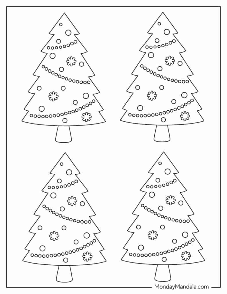 60 Christmas Tree Templates (Free Pdf Printables) for Templates For Christmas Tree