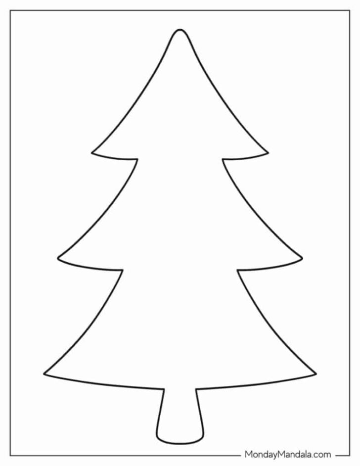 Full Page Printable Christmas Tree Templates