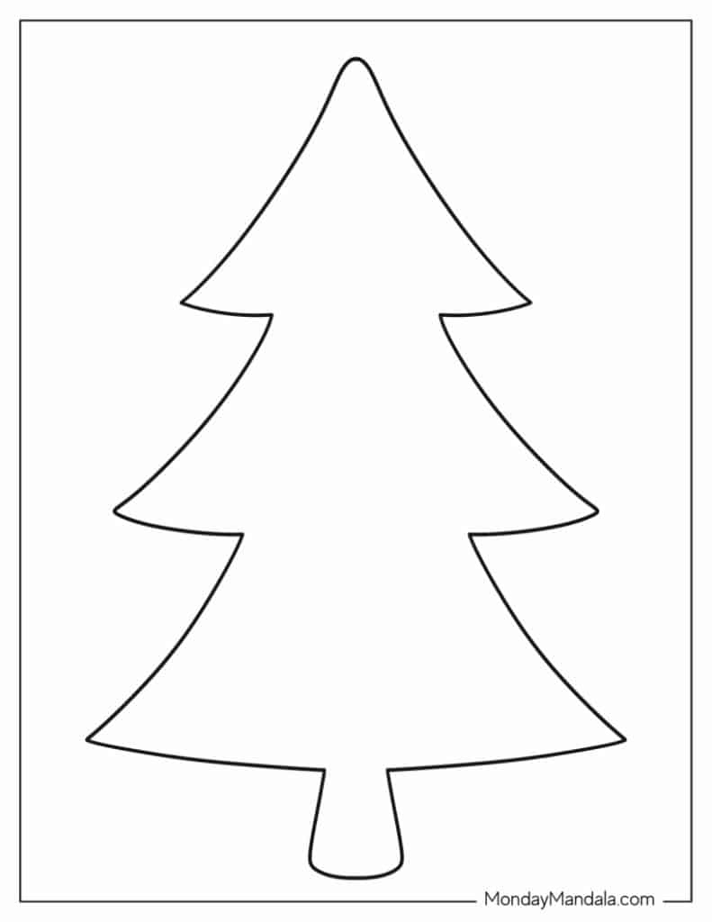 60 Christmas Tree Templates (Free Pdf Printables) inside Full Page Printable Christmas Tree Templates