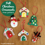 Adorable Felt Christmas Ornaments (With Patterns)   Frugal Fun For Throughout Free Felt Christmas Ornament Templates