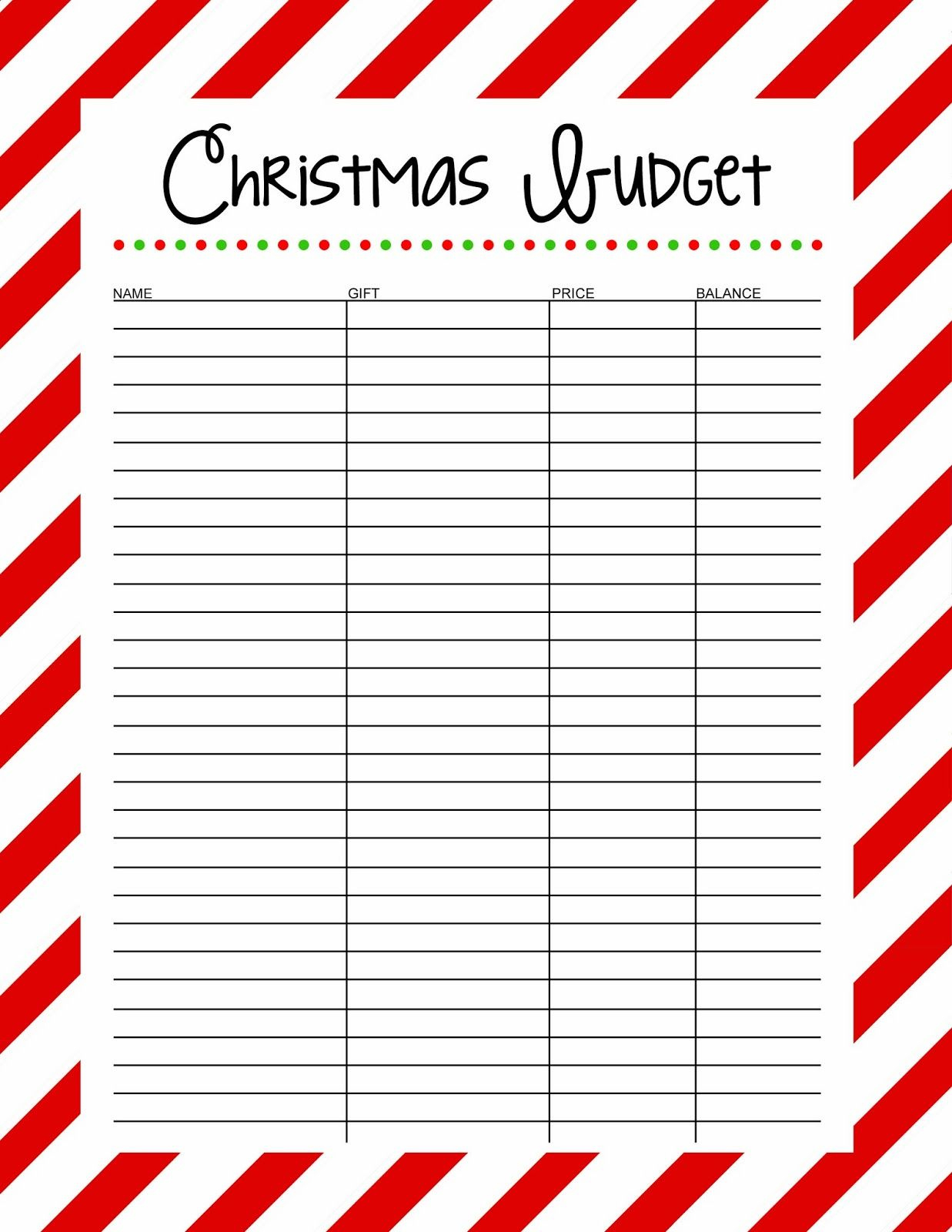 Christmas Budget Free Printable {25 Days To An Organized Christmas} with regard to Christmas Budget Templates