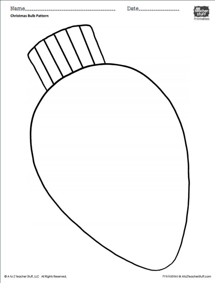 Christmas Light Bulb Templates