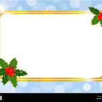 Christmas Card Frame Design Template With Blank Space For Your Intended For Christmas Card Blank Templates