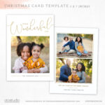 Christmas Card Template It'S A Wonderful Life Merry Christmas Pertaining To Etsy Christmas Card Templates