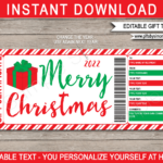 Christmas Gift Certificate Template Throughout Christmas Gift Card Templates Free