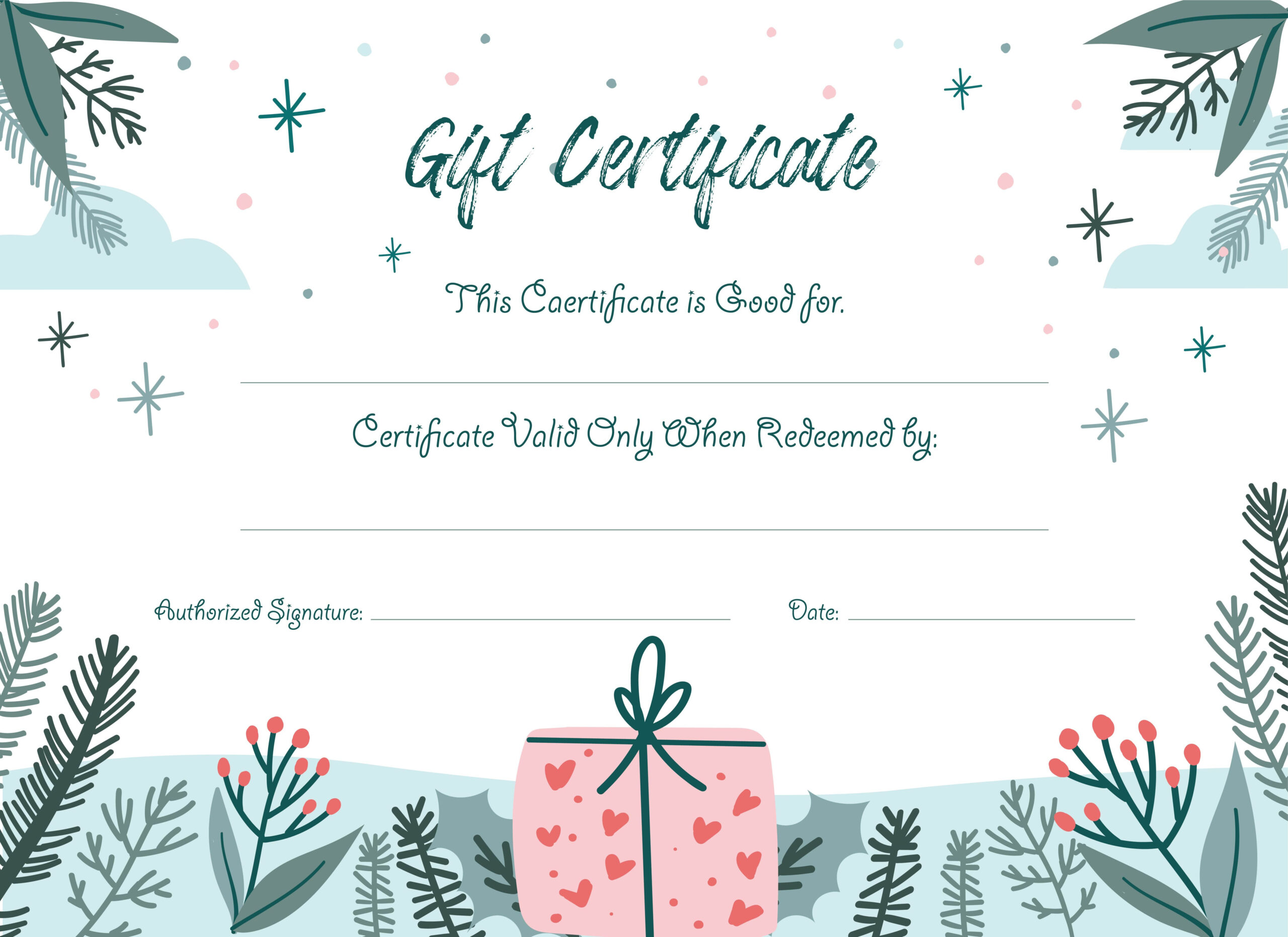 Christmas Gift Certificate Templates - 10 Free Pdf Printables pertaining to Free Printable Gift Certificates Templates Christmas