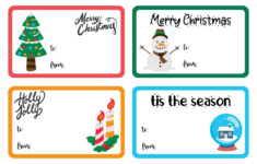 Christmas Gift Tags Templates – 10 Free Pdf Printables | Printablee intended for Christmas Gift Tag Templates