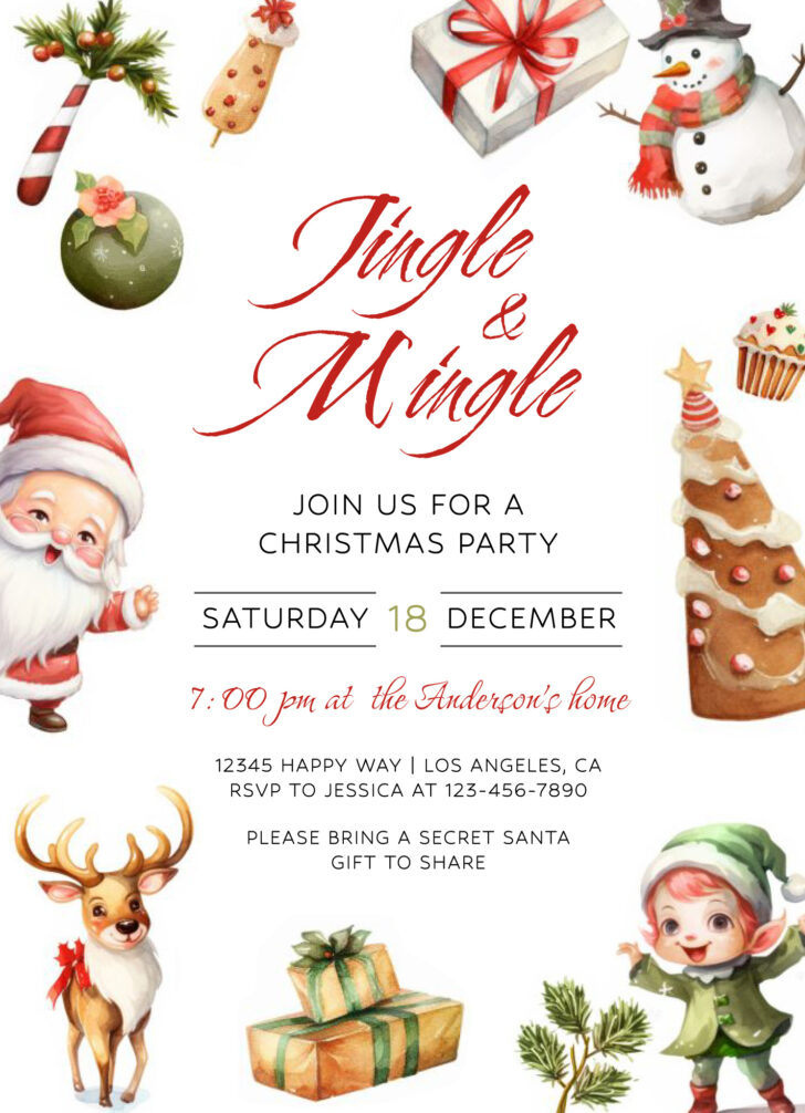 Christmas Party Invitation Templates Free