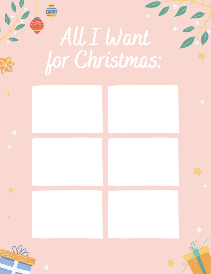 Cute Christmas Wish List Templates