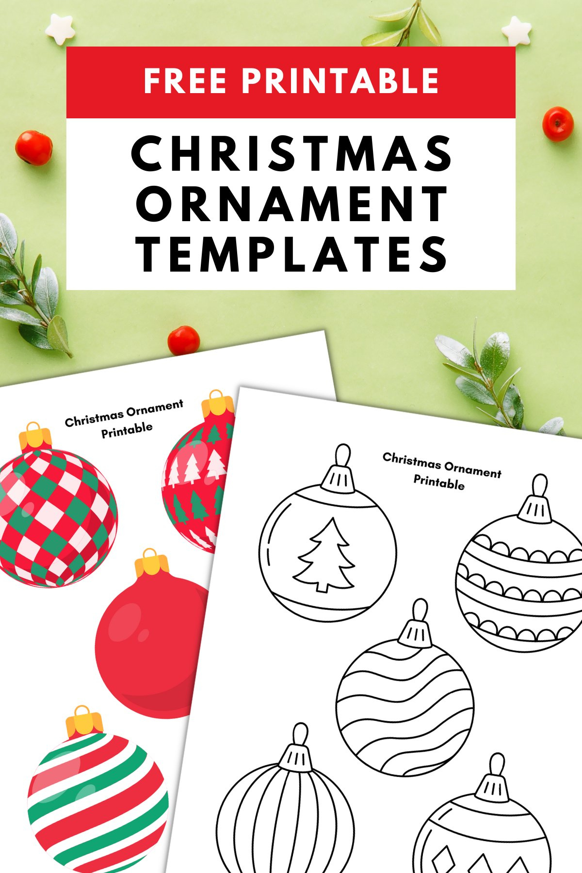 Christmas Ornament Printable — Gathering Beauty for Christmas Ornaments Templates