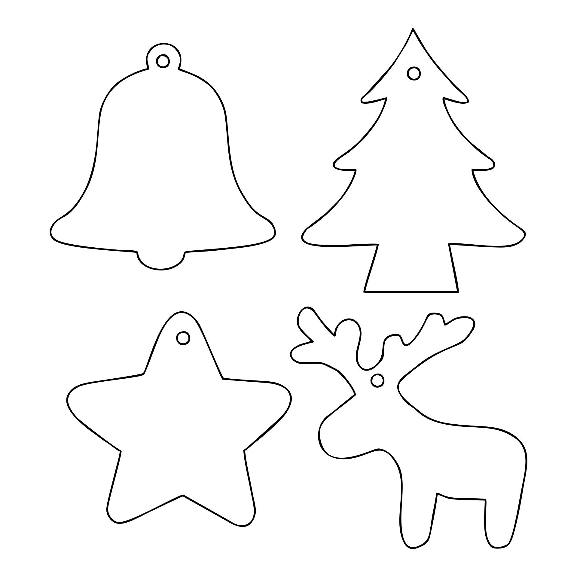 Christmas Ornament Templates - 15 Free Pdf Printables | Printablee for Christmas Ornament Templates Printable