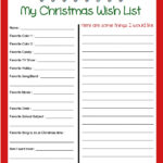 Christmas Printables For Christmas List Printable Templates