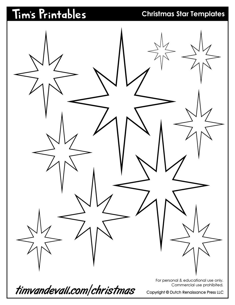 Christmas Star Templates throughout Templates Christmas Star