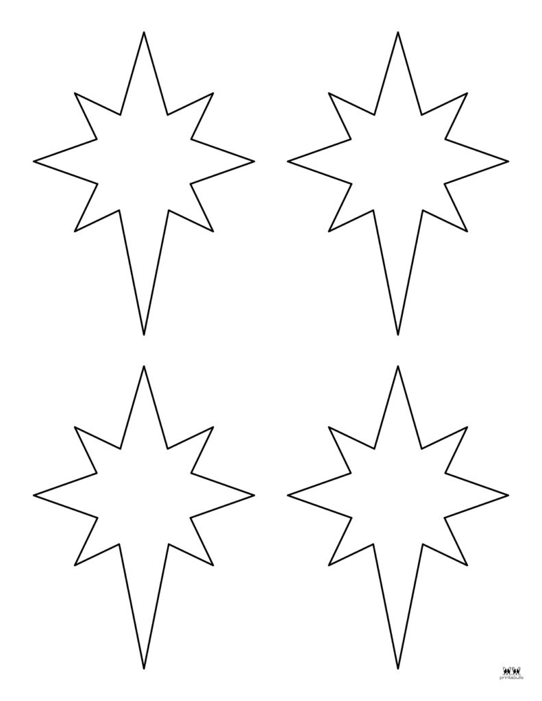 Christmas Stars - 25 Free Printables | Printabulls with regard to Christmas Star Templates