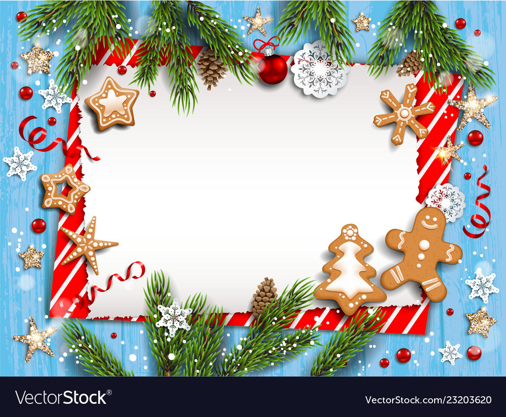 Christmas Striped Blank Template Royalty Free Vector Image regarding Christmas Blank Templates