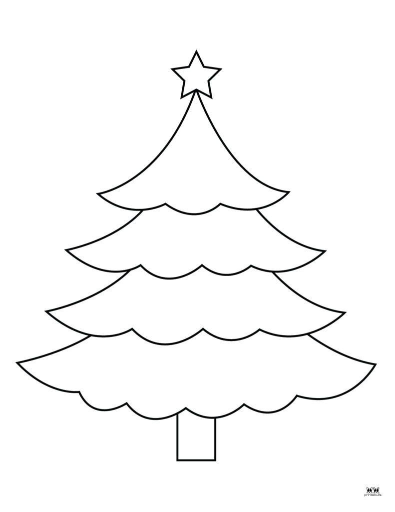 Christmas Tree Coloring Pages &amp;amp; Templates - 22 Free Printables with Printable Templates Christmas Tree