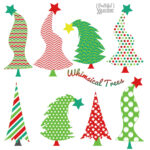 Christmas Whimsical Trees Clip Art   Etsy Intended For Whoville Christmas Tree Templates