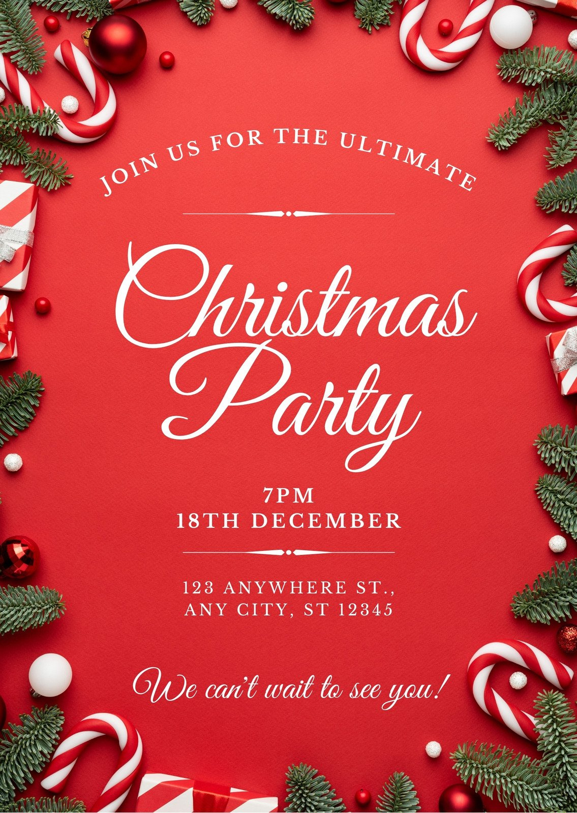 Christmas Windig Invitation Background Printable within Christmas Party Invite Templates